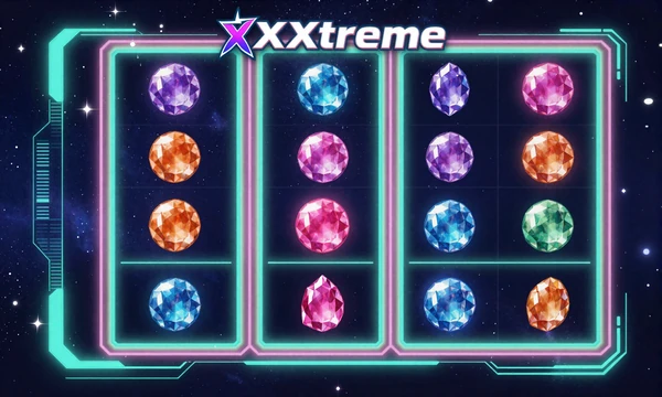 Starburst XXXtreme Slot von NetEnt mit funkelnden Edelstein-Symbolen