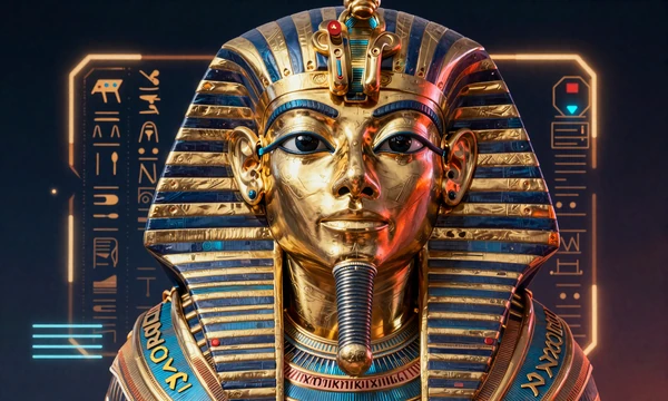 Book of Kemet Megaways Slot im 1Go Casino mit goldenen Pharaonen-Symbolen